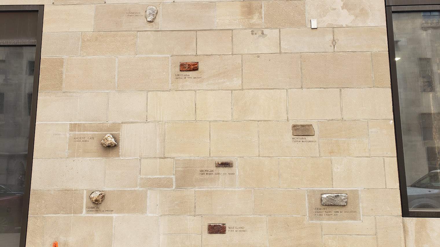 Rocks of the Chicago Tribune Wall